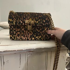 Kurt Geiger Black and Gold Mini Bag